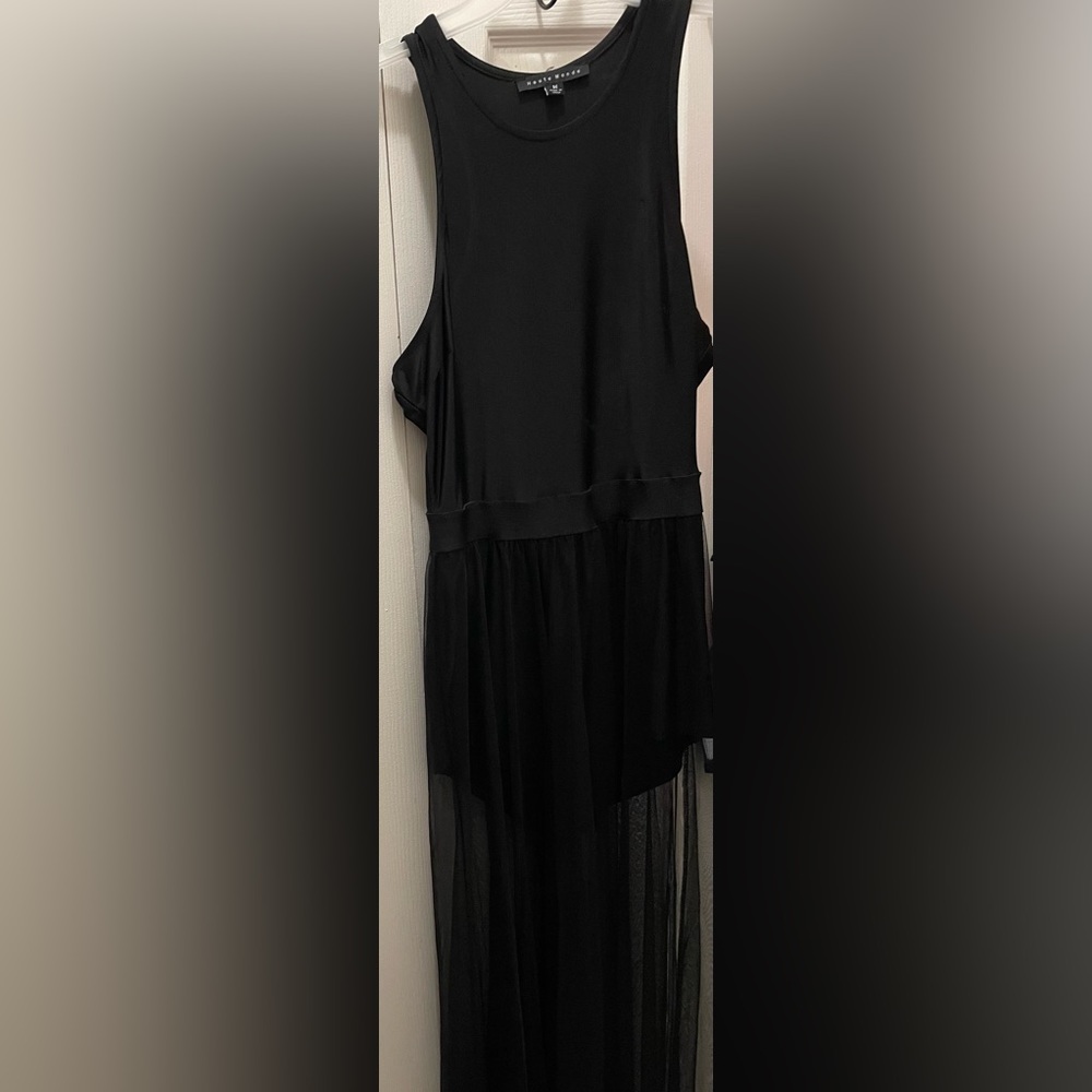 All Black See through Sheer All into One Body Suit